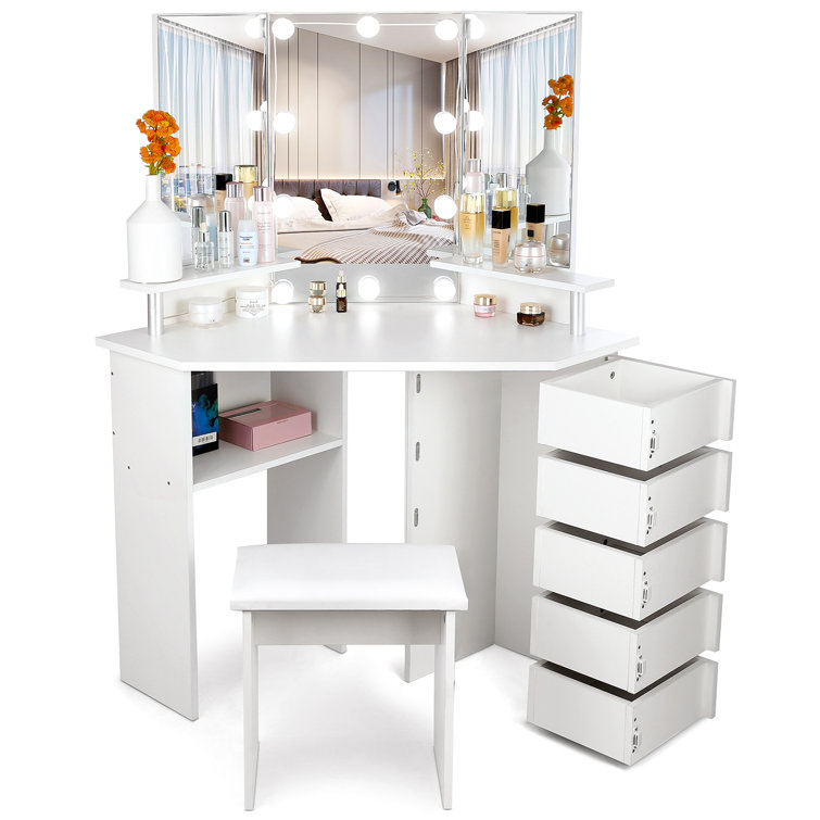 Parisot corner vanity clearance dresser